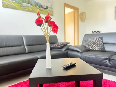 Ein Sitzbereich in der Unterkunft MyHome Einsiedel an der Zwönitz 1