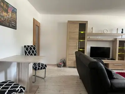 Ein Sitzbereich in der Unterkunft MyHome Einsiedel an der Zwönitz 1