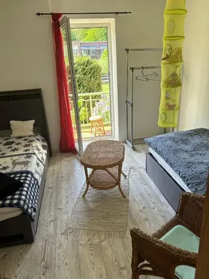 Ein Bett oder Betten in einem Zimmer der Unterkunft MyHome Einsiedel an der Zwönitz 1