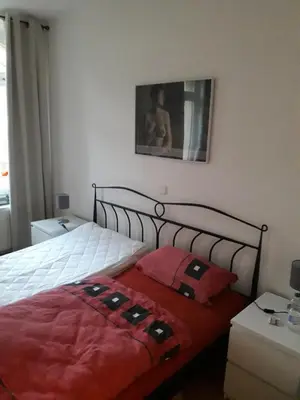 Ein Bett oder Betten in einem Zimmer der Unterkunft Ferienwohnung Chemnitz - Kaßberg