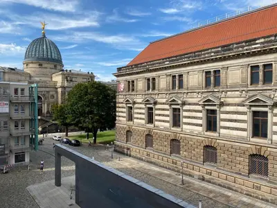 Das Gebäude in dem sich die Ferienwohnung befindet