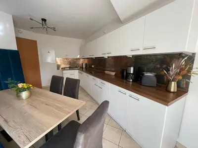 Küche/Küchenzeile in der Unterkunft Maisonette-Apartment An der Frauenkirche