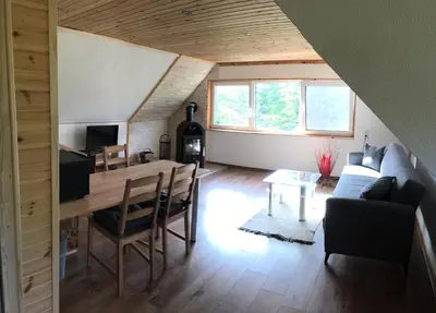 Ein Sitzbereich in der Unterkunft Ferienwohnung Julia