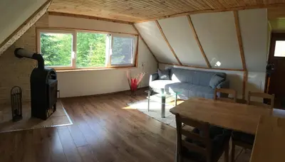 Ein Sitzbereich in der Unterkunft Ferienwohnung Julia