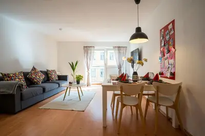 Ein Sitzbereich in der Unterkunft Große Louise in der Neustadt für Familien & Kinder