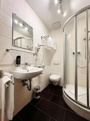 Ein Badezimmer in der Unterkunft Familienapartment nahe der Frauenkirche