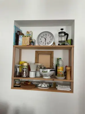 Küche/Küchenzeile in der Unterkunft Ferienwohnung von der Herzogshöhe ,WIFI, Netflix, Parkplatz, Kamin, Fussbodenheizung, Thermomix, Babybett