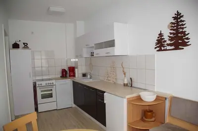Küche/Küchenzeile in der Unterkunft Ferienwohnung KerMärchen
