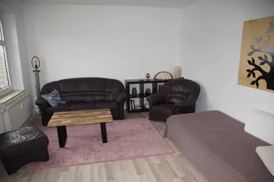 Ein Sitzbereich in der Unterkunft Ferienwohnung KerMärchen