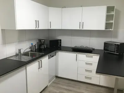 Küche/Küchenzeile in der Unterkunft Ferienwohnungen am Feldrain - Gornau im Erzgebirge