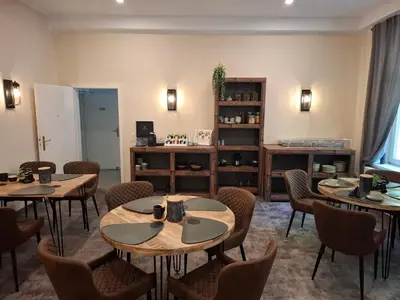 Ein Sitzbereich in der Unterkunft Hotel Burgblick Meißen