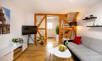 TV/Unterhaltungsangebot in der Unterkunft FeWo 02 Maisonette im Carre`Charlott