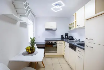 Küche/Küchenzeile in der Unterkunft FeWo 02 Maisonette im Carre`Charlott