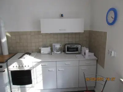 Küche/Küchenzeile in der Unterkunft Ferienwohnung Löke
