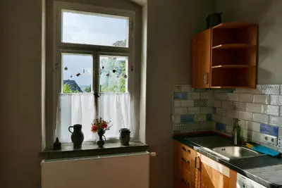 Küche/Küchenzeile in der Unterkunft Ferienwohnung ANDERE ZEITEN