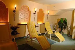 Ein Sitzbereich in der Unterkunft Landhotel zu Heidelberg