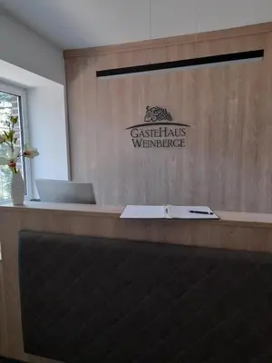 Ein Zertifikat, Auszeichnung, Logo oder anderes Dokument, das in der Unterkunft Gästehaus Weinberge ausgestellt ist