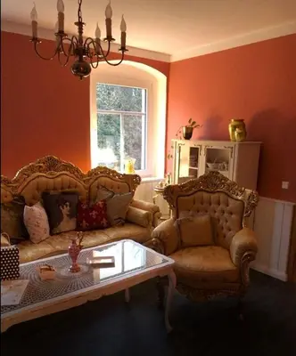 Ein Sitzbereich in der Unterkunft Villa Hainberg