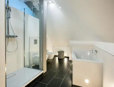 Ein Badezimmer in der Unterkunft Wohnperle Apartment Adele