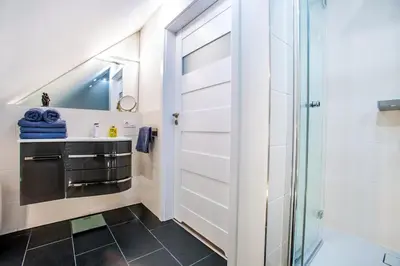 Ein Badezimmer in der Unterkunft Wohnperle Apartment Adele