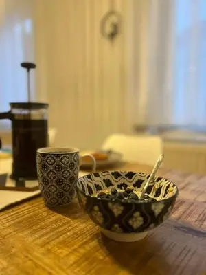 Grundriss der Unterkunft Kunstvoll - individuelle 4-Zimmer Ferienwohnung mit Balkon in Meißen