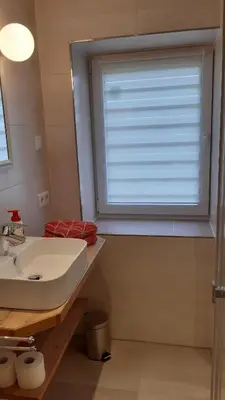 Ein Badezimmer in der Unterkunft Biohof Seifert