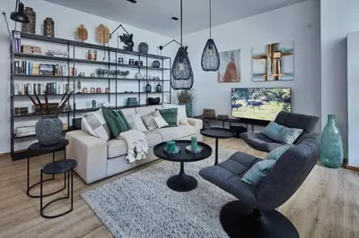 Ein Sitzbereich in der Unterkunft Tiny House Loft2d, Terrasse, WIFI, Romantik