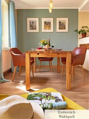 Ein Sitzbereich in der Unterkunft Landhaus Porschdorf