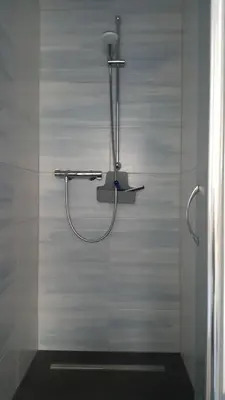 Ein Badezimmer in der Unterkunft Ferienwohnung auf dem Bauernhof