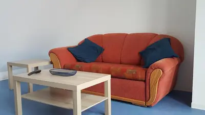 Ein Sitzbereich in der Unterkunft Ferienwohnung auf dem Bauernhof
