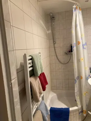 Ein Badezimmer in der Unterkunft Pension Tom´s Hütte