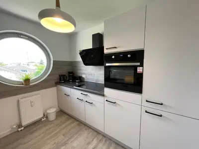 Küche/Küchenzeile in der Unterkunft Dresden Rooftop Apartment mit 2 Balkone, Stellplatz, Top Anbindung