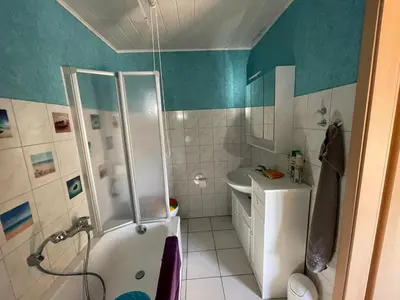 Ein Badezimmer in der Unterkunft Fremdenzimmer Nossen