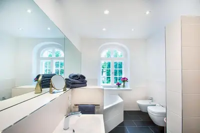 Ein Badezimmer in der Unterkunft Wohnperle Apartment Estelle