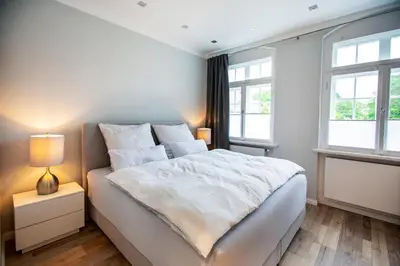 Ein Bett oder Betten in einem Zimmer der Unterkunft Wohnperle Apartment Estelle