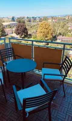 Ein Balkon oder eine Terrasse in der Unterkunft Edle Ferienwohnung - Industrial Style