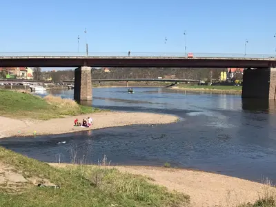 Blick auf einen Fluss in der Nähe der Ferienwohnung