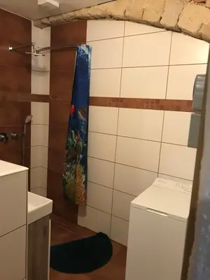 Ein Badezimmer in der Unterkunft Käpt`n Jensens Kajüte