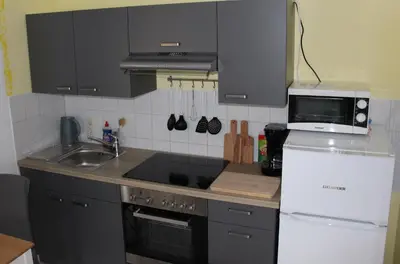 Küche/Küchenzeile in der Unterkunft Ferienwohnung Löffler Nassau-Erzgebirge