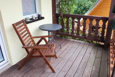 Ein Balkon oder eine Terrasse in der Unterkunft Ferienwohnung Löffler Nassau-Erzgebirge