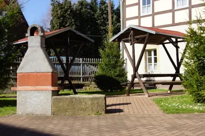 Ein Garten an der Unterkunft Pension Prietzel
