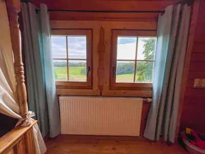 Grundriss der Unterkunft Ferienhaus Blockhaus am Hengstberg bei Dresden
