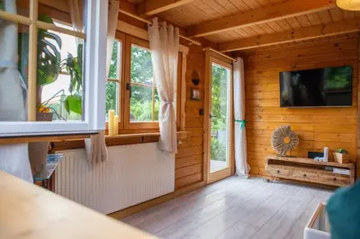 TV/Unterhaltungsangebot in der Unterkunft Ferienhaus Blockhaus am Hengstberg bei Dresden