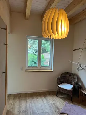 Ein Sitzbereich in der Unterkunft Ferienhaus Ulme in Naunhof Leipziger Neuseenland