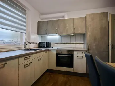 Küche/Küchenzeile in der Unterkunft Gäste- und Ferienwohnung in der Sportstadt Riesa