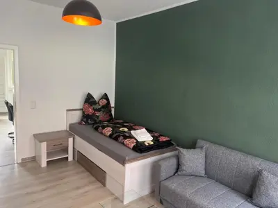 Ein Sitzbereich in der Unterkunft Gästehaus Graupner-Hainichen