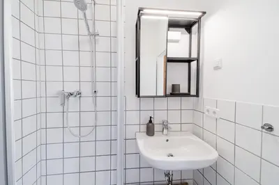 Ein Badezimmer in der Unterkunft Sächsischer Hof