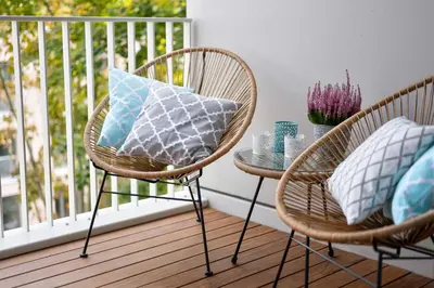 Ein Balkon oder eine Terrasse in der Unterkunft SweetHomes Dresden