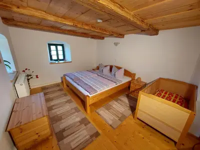 Ein Bett oder Betten in einem Zimmer der Unterkunft Ferienhof Herm
