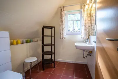 Ein Badezimmer in der Unterkunft Ferienhaus Spielzeughof